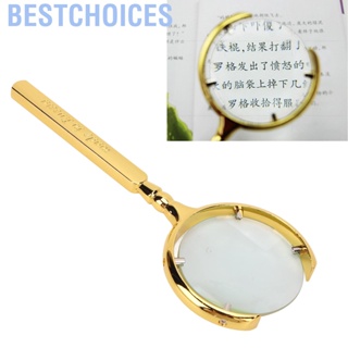 Image of thu nhỏ Bestchoices Magnifying Glass Golden Ergonomic Handheld Stainless Steel Handle 8X Lune Shape Open Reading Magnifier for Elder #3