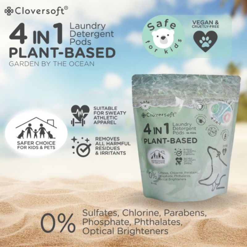 Cheapest Cloversoft 4 in 1 plant based laundry pods (46 pods) Shopee