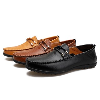 Ready Stock Men‘s Leather Shoes Fashion Loafers Shoes Casual Shoes Driving Shoes #0