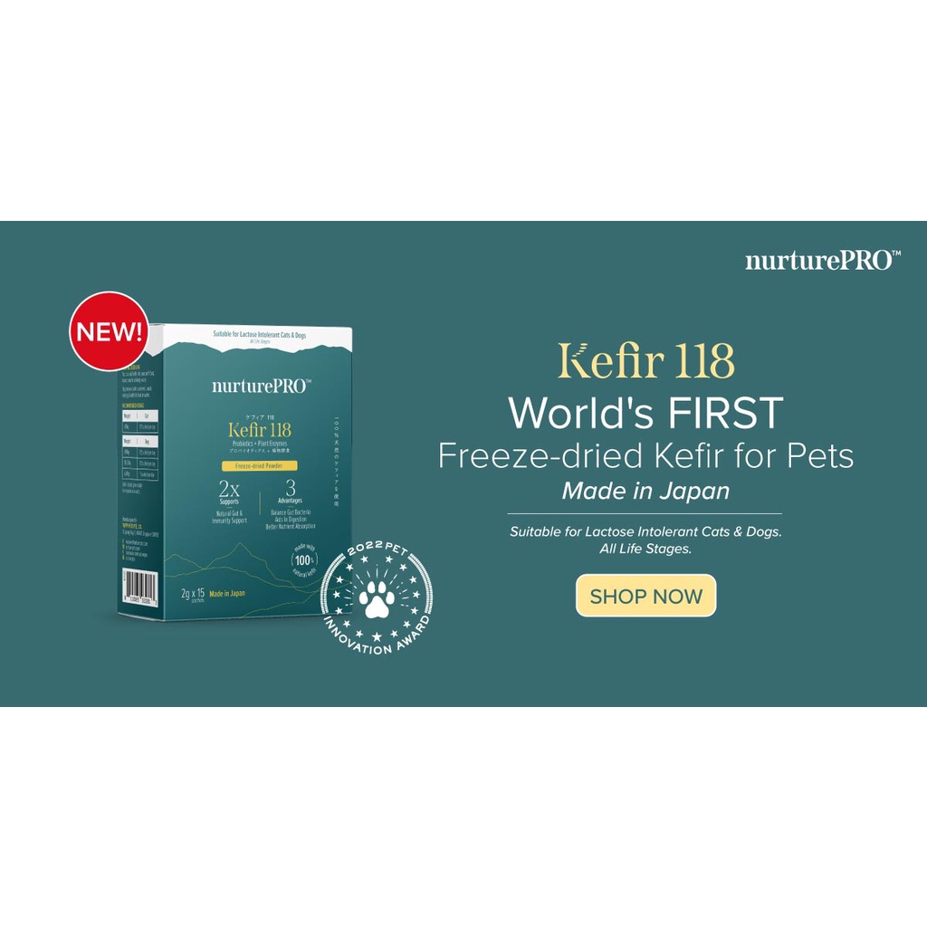 nurturePRO Kefir 118 Freeze Dried Kefir for Lactose Intolerant Dogs