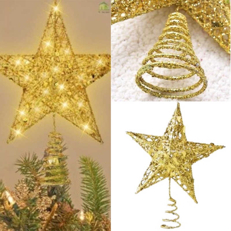 [VH 2022 NEW] Christmas Tree Topper for Xmas Tree 6 Inch Lighted Star