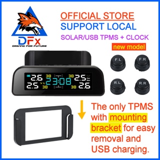 DFx S800 TPMS Tire Pressure Monitoring System and Time Display