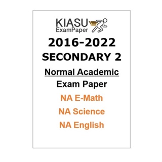 2016 - 2021 2022 Secondary Sec 2 Normal Academic NA Elementary E Math , Science  , English Exam Paper (hardcopy)