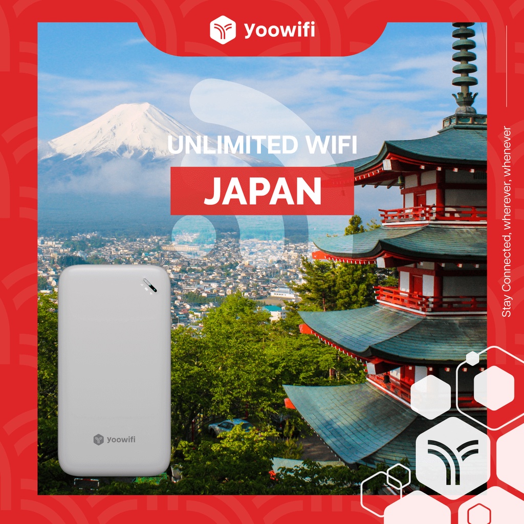 Yoowifi Japan Unlimited data Pocket Wifi hotspot Rental Travel Wifi