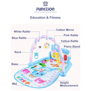 Baby Gym Play Mat Activity Centre Kick and Play Piano Gym Mat with Music and Lights Gifts for Baby Newborn Toddler #7