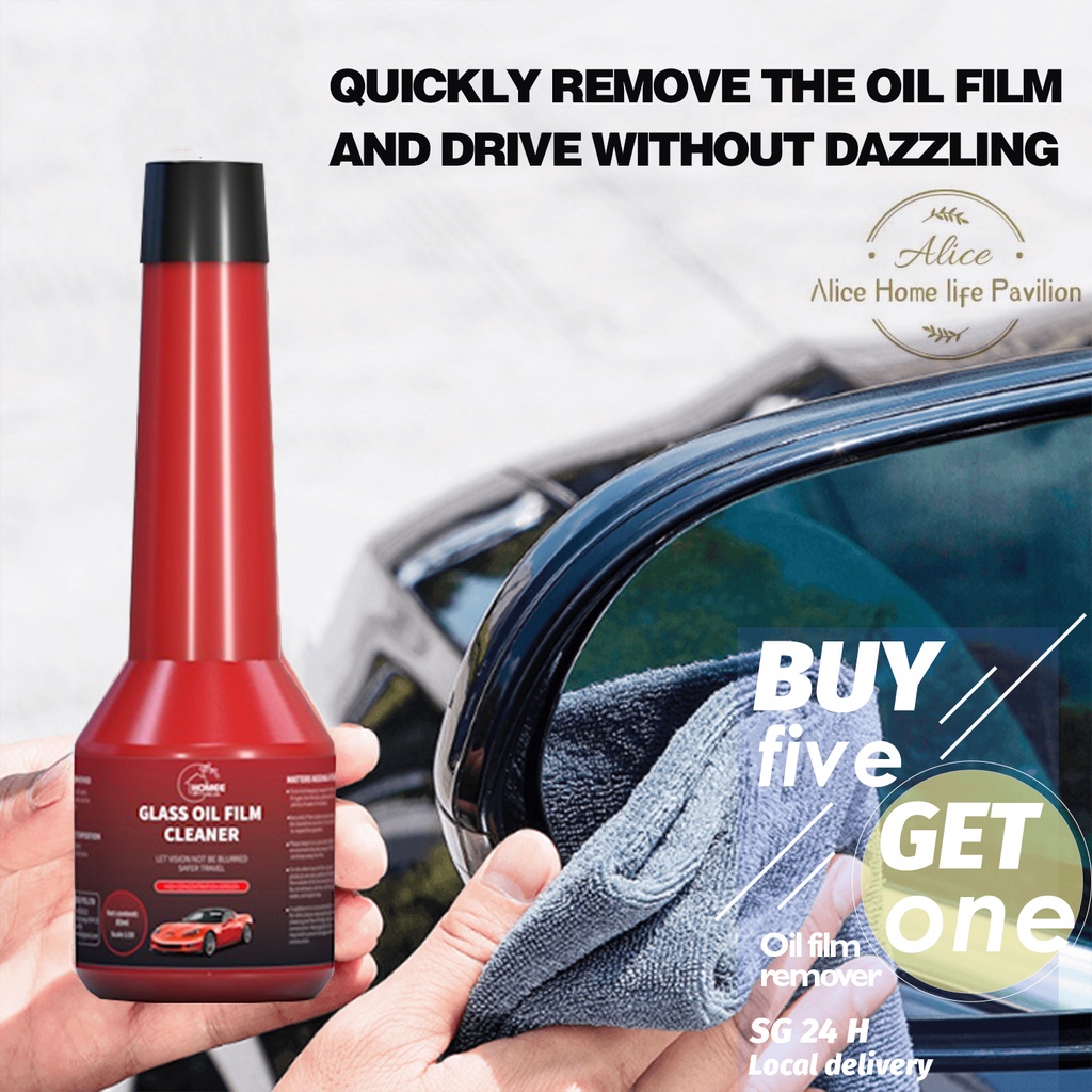 ❤Buy 5 Get 1❤Car front windshield cleaning degreasing glass film remover  car cleaning black technology car care | Shopee Singapore