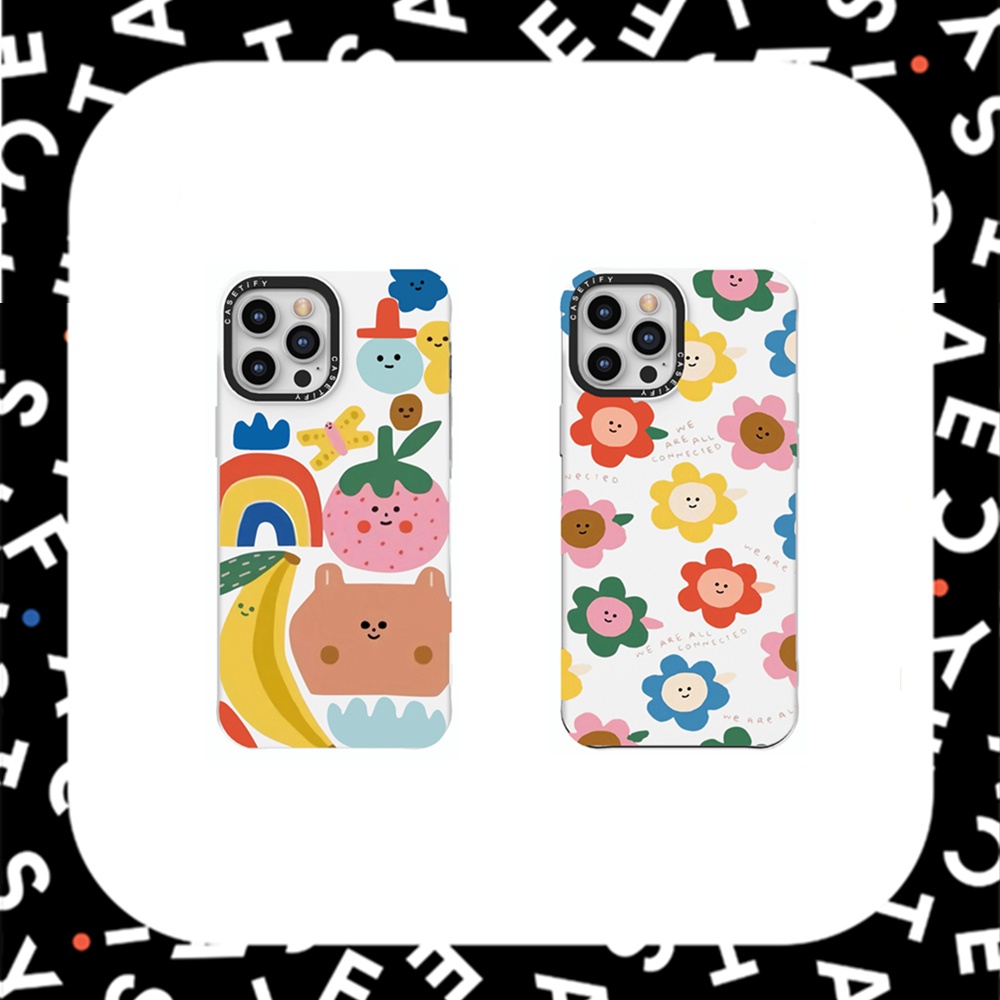 Casetify Cartoon Banana Bear Flower Soft Silicone Tpu Case Cover For Iphone X Xs Xr 11 12 13 14 3736