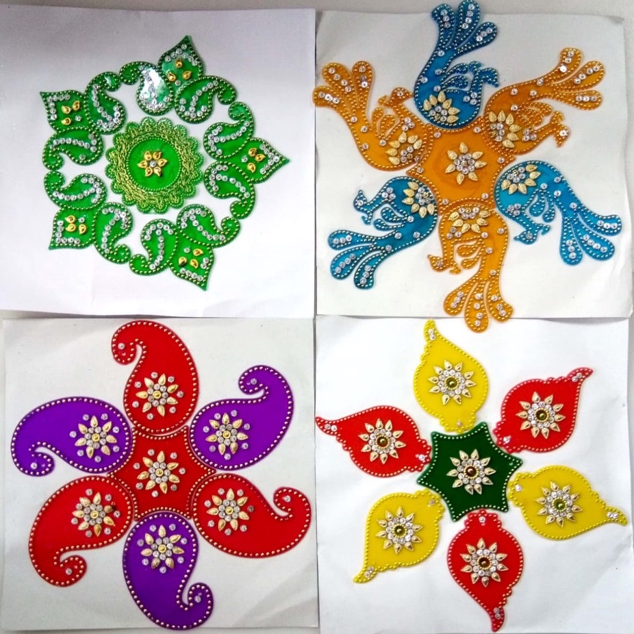 Rangoli Acrylic Kolam Deepavali / Diwali / Decoration