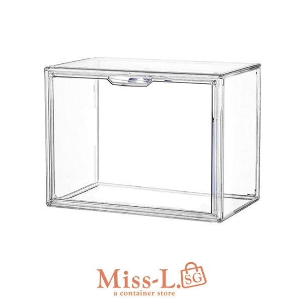 CORALStacking Bag Storage Box With Cover Organizer Acrylic