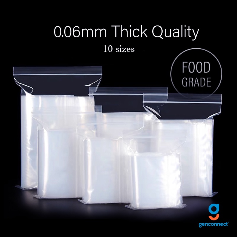 [SG] Ziplock Bag / zip lock pouch / Resealable bag / Clear (Transparent