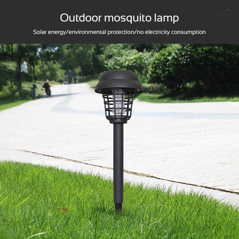 SESG 2PCS Mosquito Repellent Killer Lamp Solar Powered Outdoor Garden LEDs Light