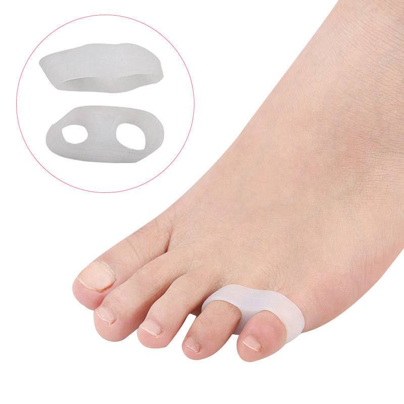 2 PCS Two Hole Gel Small Toe Separator Little Toe Spacer Overlapping ...