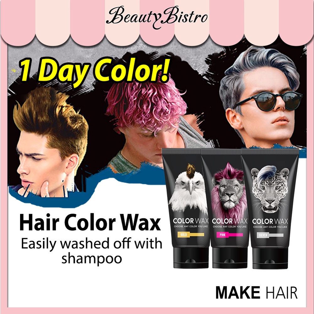 Japan Temporary Hair Dye Wax 40g | 1 Day Silver Gold Hair Color Colour Dye  | 染發劑 | Shopee Singapore