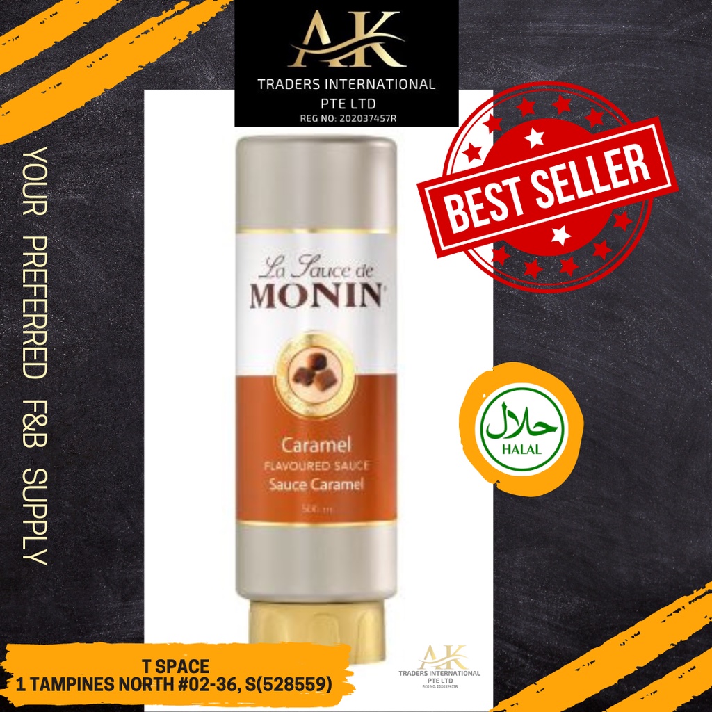 MONIN CARAMEL SAUCE 500ML (HALAL) Shopee Singapore