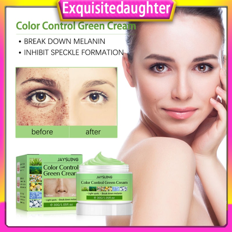 Jaysuing color control lightening spot green cream freckles