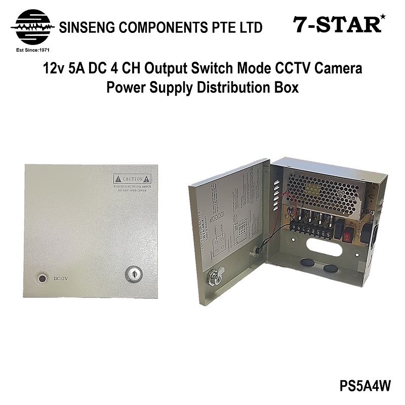 12V 5A DC12V 4CH Output CCTV Camera Power Supply Unit Distribution Box