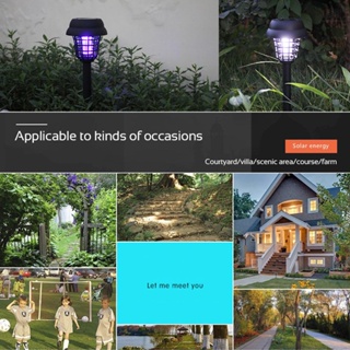 SESG 2PCS Mosquito Repellent Killer Lamp Solar Powered Outdoor Garden LEDs Light #8