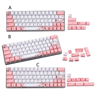 ☜NIKI OEM PBT Cherry Blossom Keycap Keyboard Keycaps Dye-Sublimation Korean Japanese✌