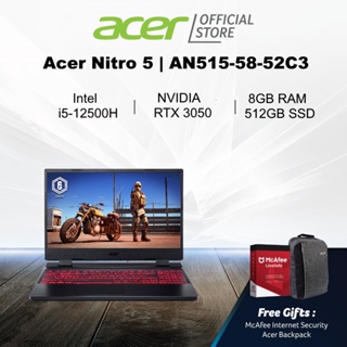 [12th Gen Intel i5-12500H] Acer Nitro 5 AN515-58-52C3 15.6-inch FHD IPS Gaming Laptop| NVIDIA RTX 3050 Graphic