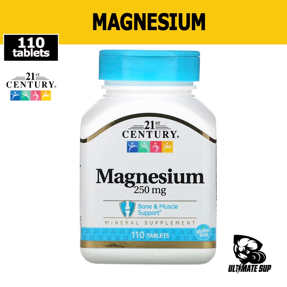 21st Century, Magnesium, Bone, Muscle Support, Supplement, 250 mg, 110