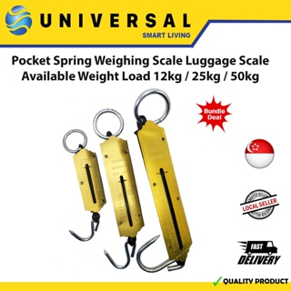 [SG SHOP SELLER] Pocket Spring Weighing Scale Luggage Scale Available Weight Load 12kg / 25kg / 50kg