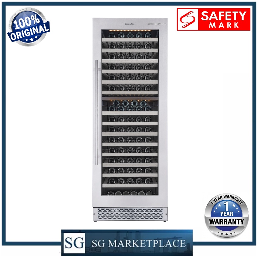 EuropAce EWC 8171S 175 Bottles Signature Series Wine Chiller with Twin