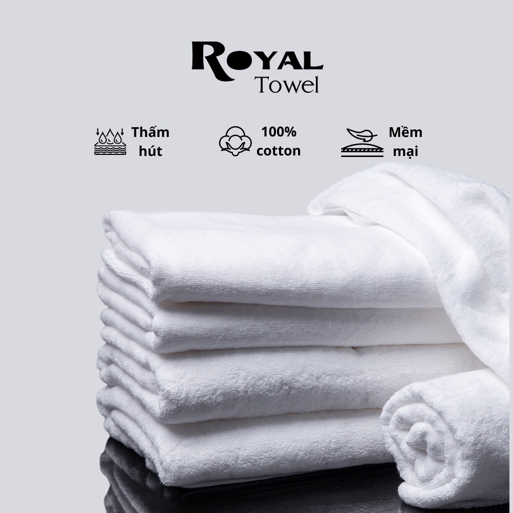 Khăn tắm khách sạn Royal 70x140cm 400g với sợi bông cotton dày thấm hút tốt