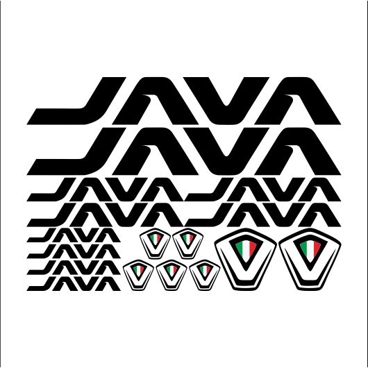 HITAM Java Bike Pack Sticker Bicycle Decal Sticker Black Limited
