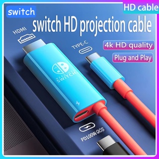 🚛Sg Stock🚛 2 In 1 Nintendo Switch Accessories Type C To Hdmi Switcher Cable Switch Tv Dock 4k Pd Cable