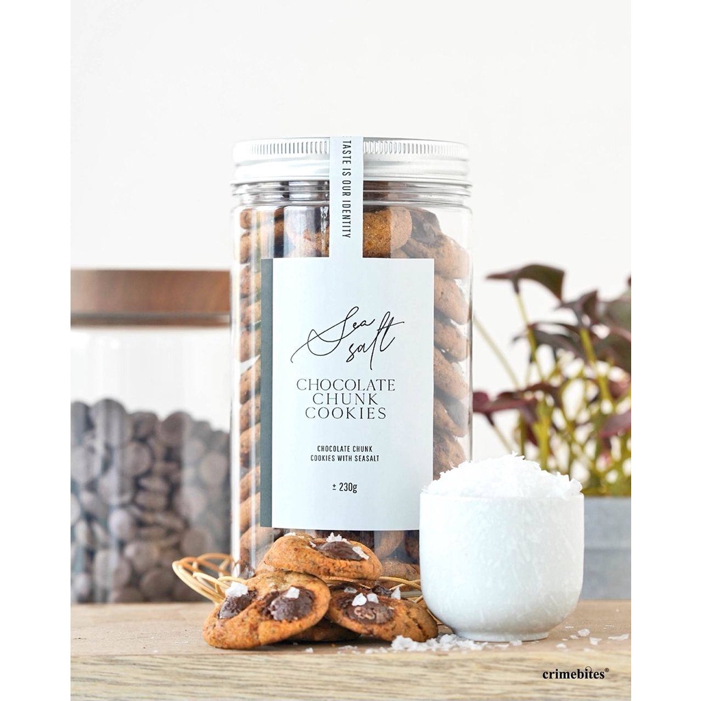 CRIMEBITES Sea Salt Chocolate Chunk Cookies with Callebaut Chocolate