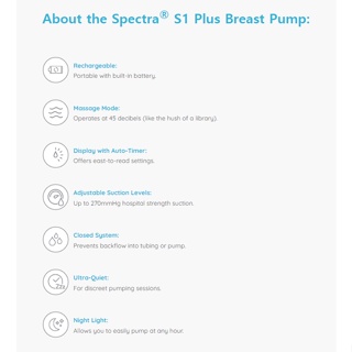 SPECTRA S1 Plus Electric Breast Feeding Pump Hospital Grade with FREEBIES #1