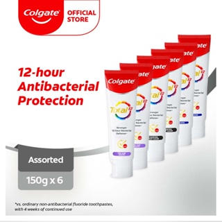 Image of Colgate Total Assorted/ Whitening/ Charcoal/ Pro Gum 150g/110g Toothpaste [Bundle of 6]