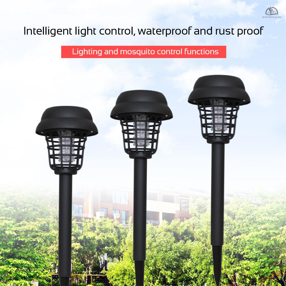 SESG 2PCS Mosquito Repellent Killer Lamp Solar Powered Outdoor Garden LEDs Light