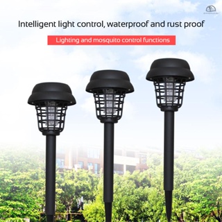 SESG 2PCS Mosquito Repellent Killer Lamp Solar Powered Outdoor Garden LEDs Light #6