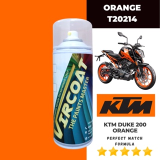 [KTM DUKE 200 ORANGE T20214] AIKKA VIRCOAT Aerosol Spray 2K DIY Paint /Cat 2K/Motor Paint Touch Up