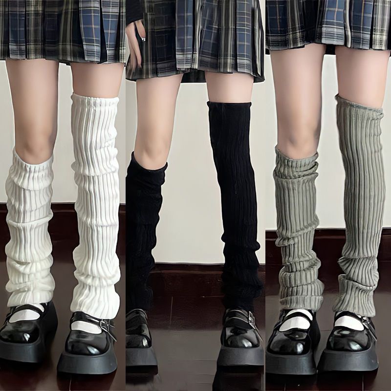 Vớ Dệt Kim Dài Qua Gối 70cm Giữ Ấm Chân Vào Mùa Đông Phong Cách Lolita Hàn Quốc Cho Nữ
