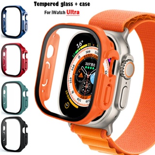 Glass+case For Apple Watch Ultra 49mm strap smartwatch PC Bumper+Screen Protector Tempered Cover iwatch series Accessories