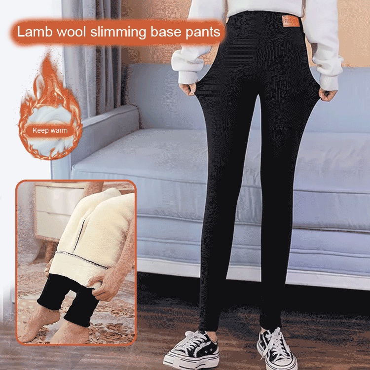 Image of Extra thick cashmere leggings/ kitten lamb wool base pants /Thermal Winter Women's Warm Wool Leggings #1