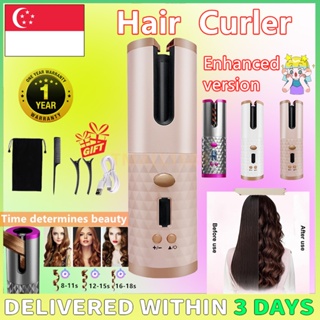 [✅Sg Ready Stock] 5000mah Wireless Portable Ceramic Hair Curler USB Hair Straightener Vday gift Idea