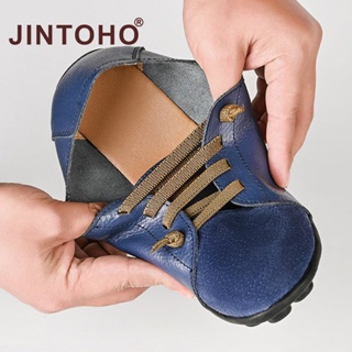 Image of thu nhỏ 【JINTOHO】Size 35-42 Women Flat Shoes Vintage Suede Pointed Shoes Light Comfort Lace-up Casual Walking Shoe #3
