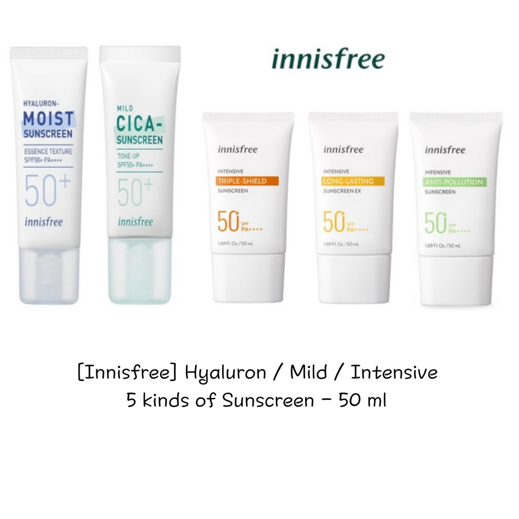 innisfree Hyaluron / mild / intensive 5 kinds of sunscreens 50ml (SPF50