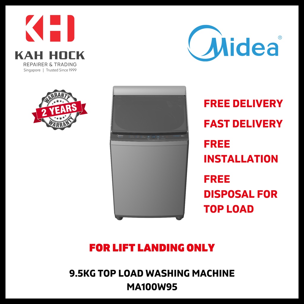 MIDEA MA100W95 9.5KG TOP LOAD WASHING MACHINE *FREE INSTALL & DISPOSE