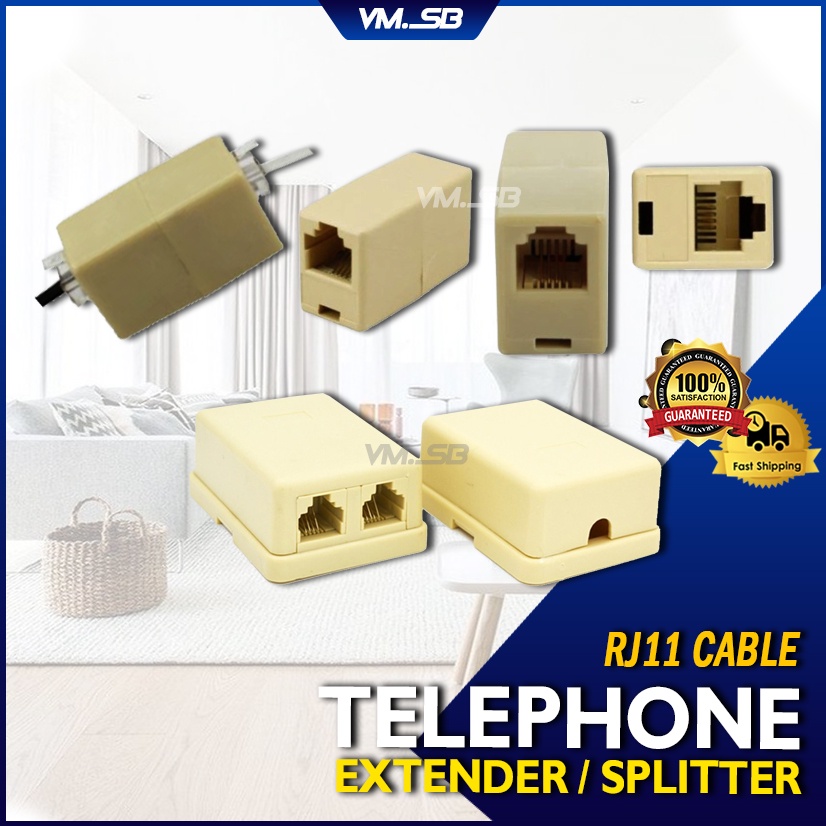 Ethernet Coupler RJ11 Coupler Lan Cable Extender Telephone Line ...