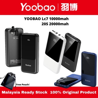 Yoobao LC7 10000mAh|20S 20000mAh 2022 NEW LED Display Free Pouch Build in Cable USB