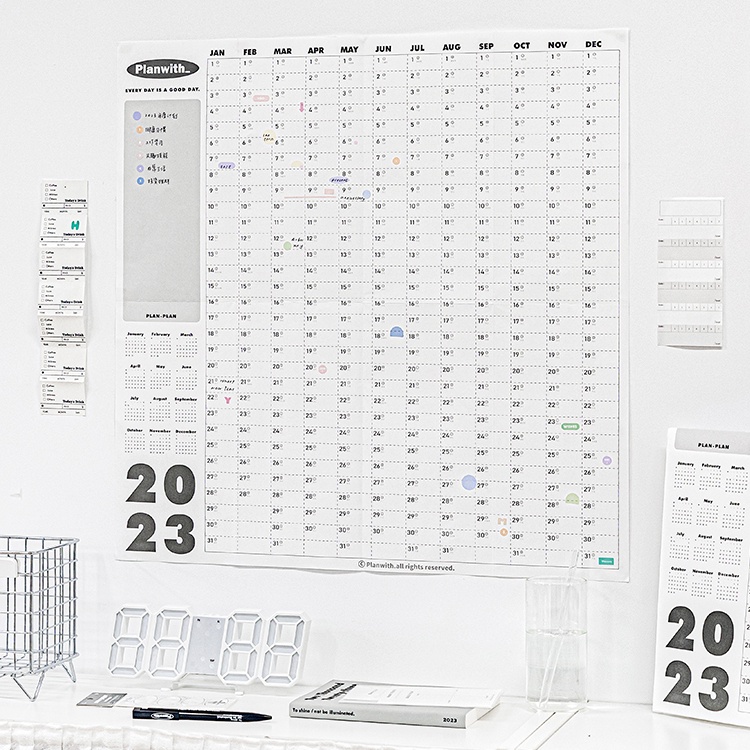 Cdaily|2023 Calendar 2023 Whole Year Wall ins Style 365 Days Planning ...