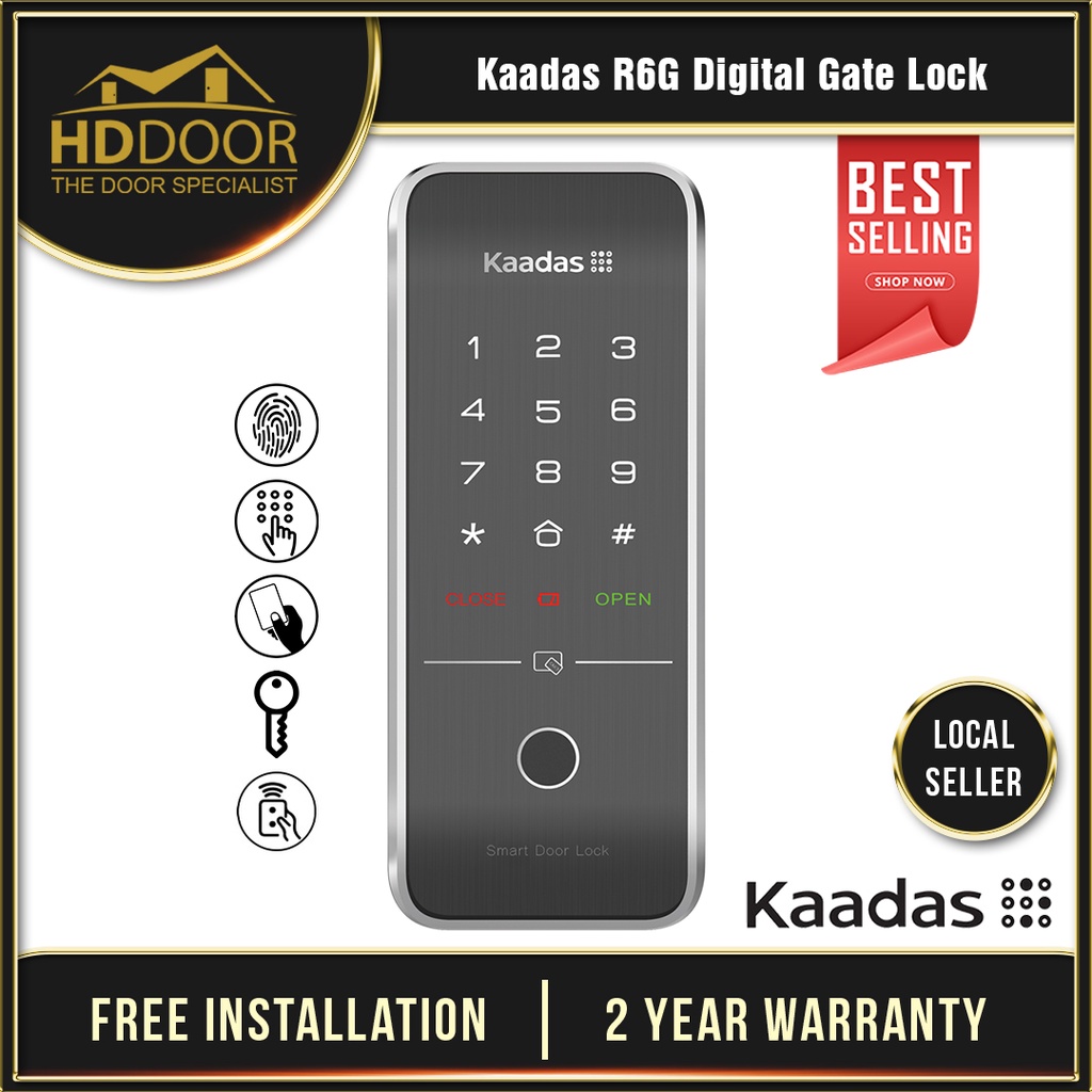 Kaadas R6G Smart Digital Gate Lock Kaadas R6G Digital Gtae Lock Kaadas Digital Lock Shopee