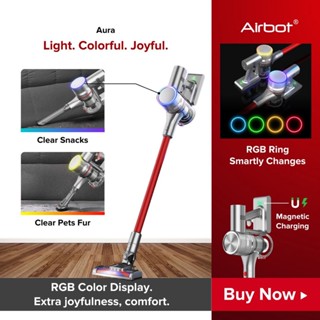 Airbot Supersonics Aura 19000Pa, Cordless Vacuum Cleaner Handheld Stick Portable Dust Mite Dust Sensing Magnetic Charger