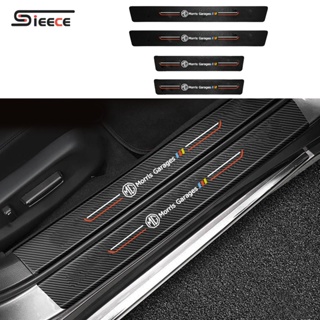 Sieece 4PCS Car Door Sill Protector Carbon Fiber Auto Threshold Strips Sticker Anti Scratch Car Sticker Car Accessories For MG 5 Extender MG HS ZS RX5 EP MG 6 3