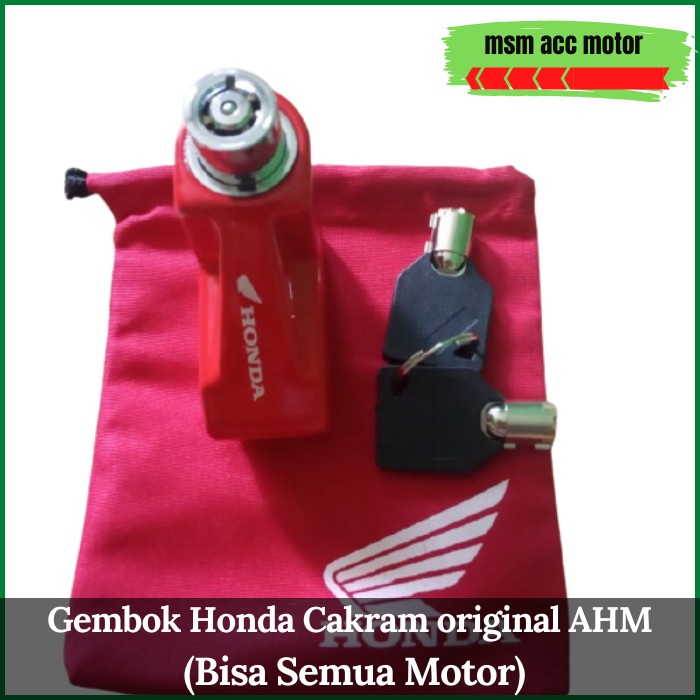 Gembok Honda Cakram Original AHM (Bisa Untuk Semua Motor Cakram) Fazzio Grand Filano Vario ADV dll