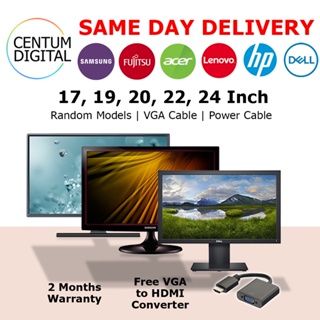 [Same Day Delivery] Refurbished LCD Monitor 20” 22” 23” 24” Inch 2 Months Warranty